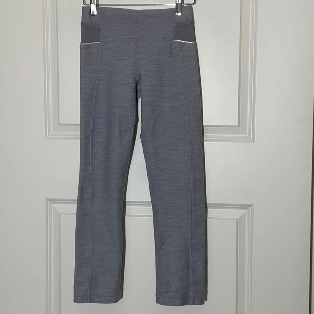 Lululemon Ride On Crop Grey Denim Pants 2 Workout